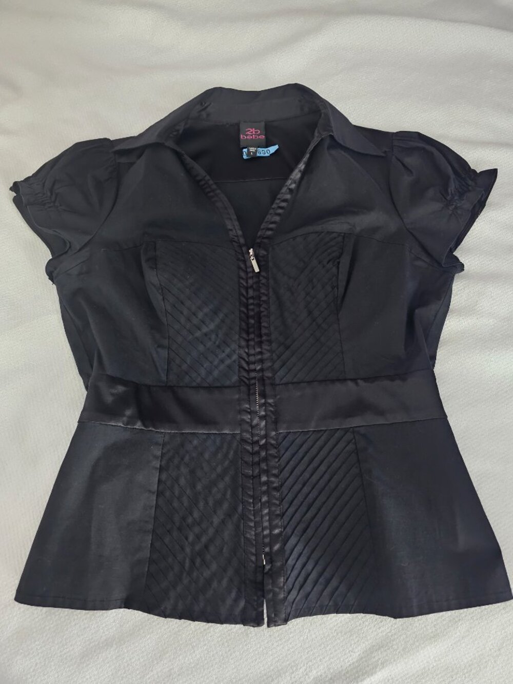 2B Bebe Black womens blouse/top - Picture 2 of 6